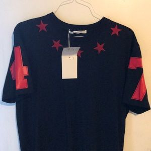 Givenchy red star collar tee